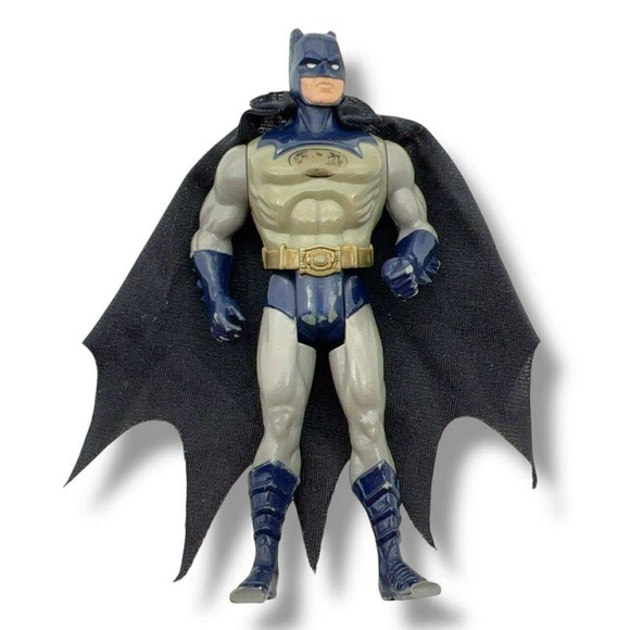 DC Comics Other - DC‎ Comics Batman Action Figure Vintage 1990s Gray Blue Suit Cloth Cape